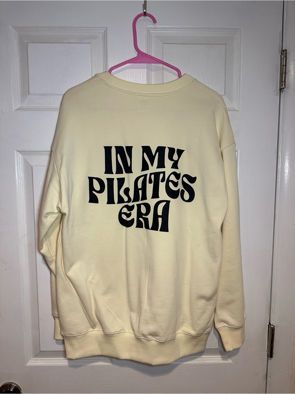 Cream Graphic Sweatshirt - "In My Pilates Era"